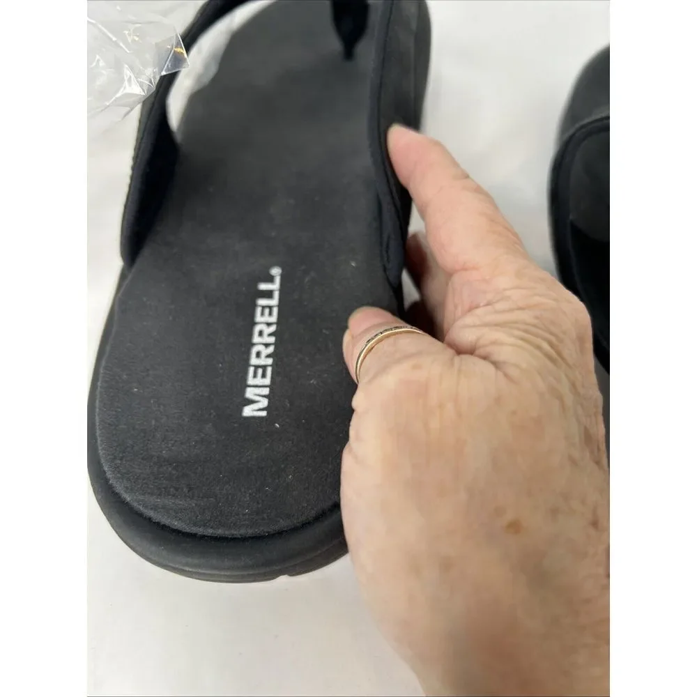 Merrell Sandspur 2 Flip‎ Sandals Men's Black Size 15 New